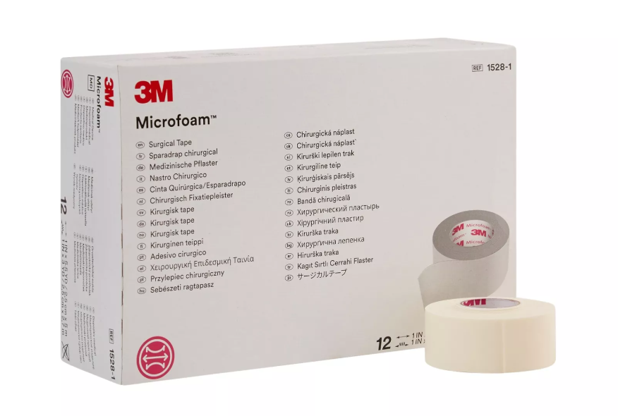 3M™ Microfoam™ 軟墊膠布 1528-1 一卷裝(1吋)