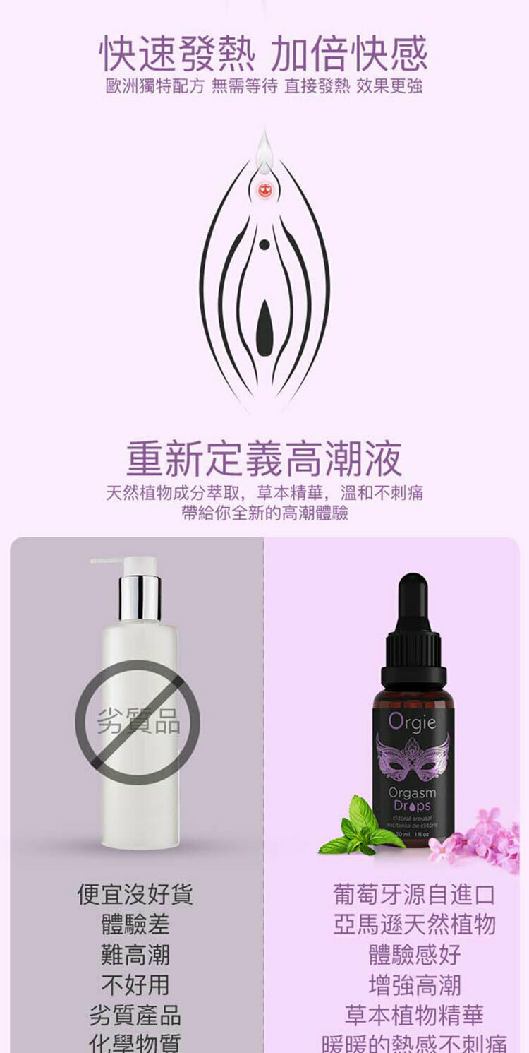 ORGIE．ORGASM DROPS 陰蒂高潮液 (30ML)【點滴液】
