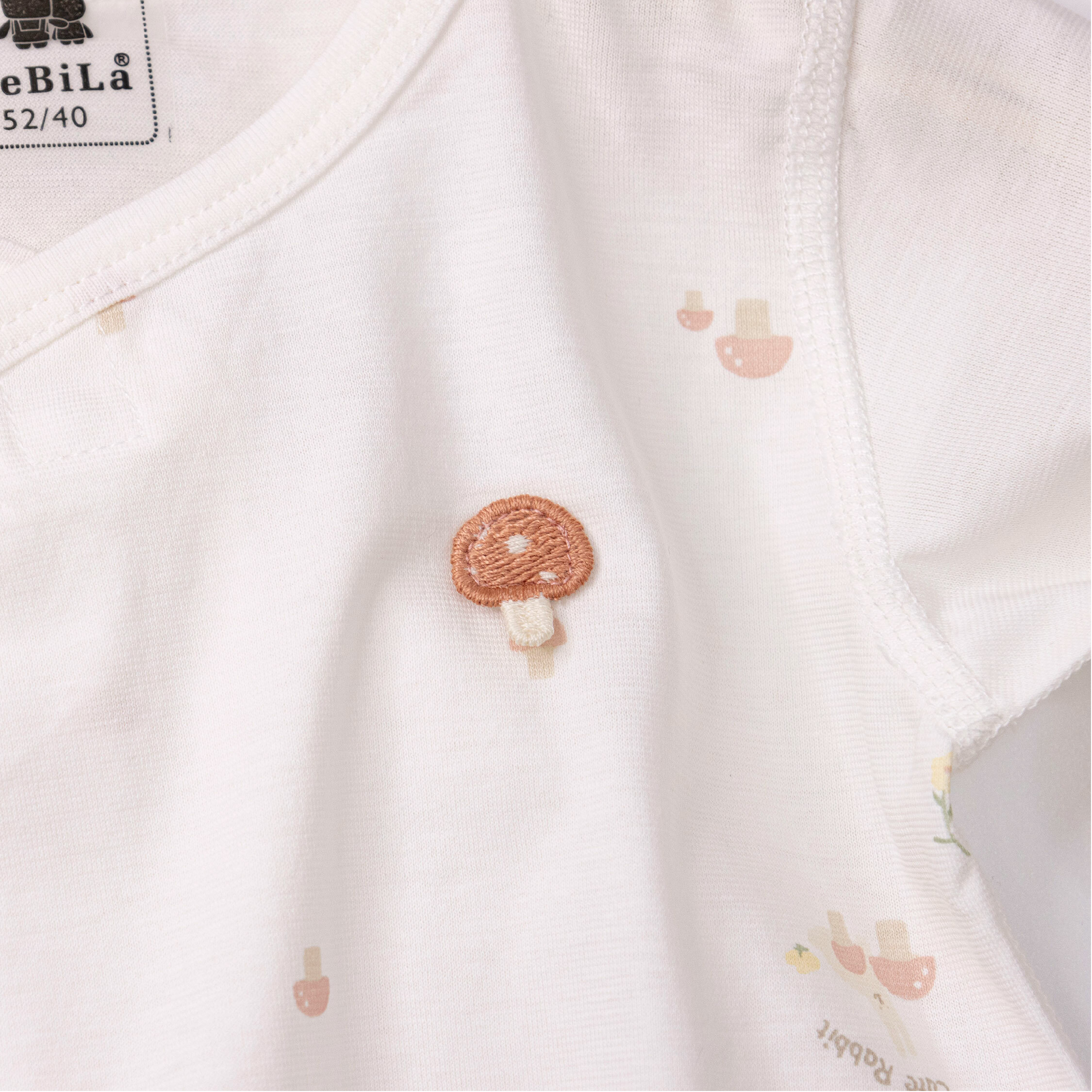 純淨系列【T0004】蘑菇森林兔兔親膚長袖連身衣