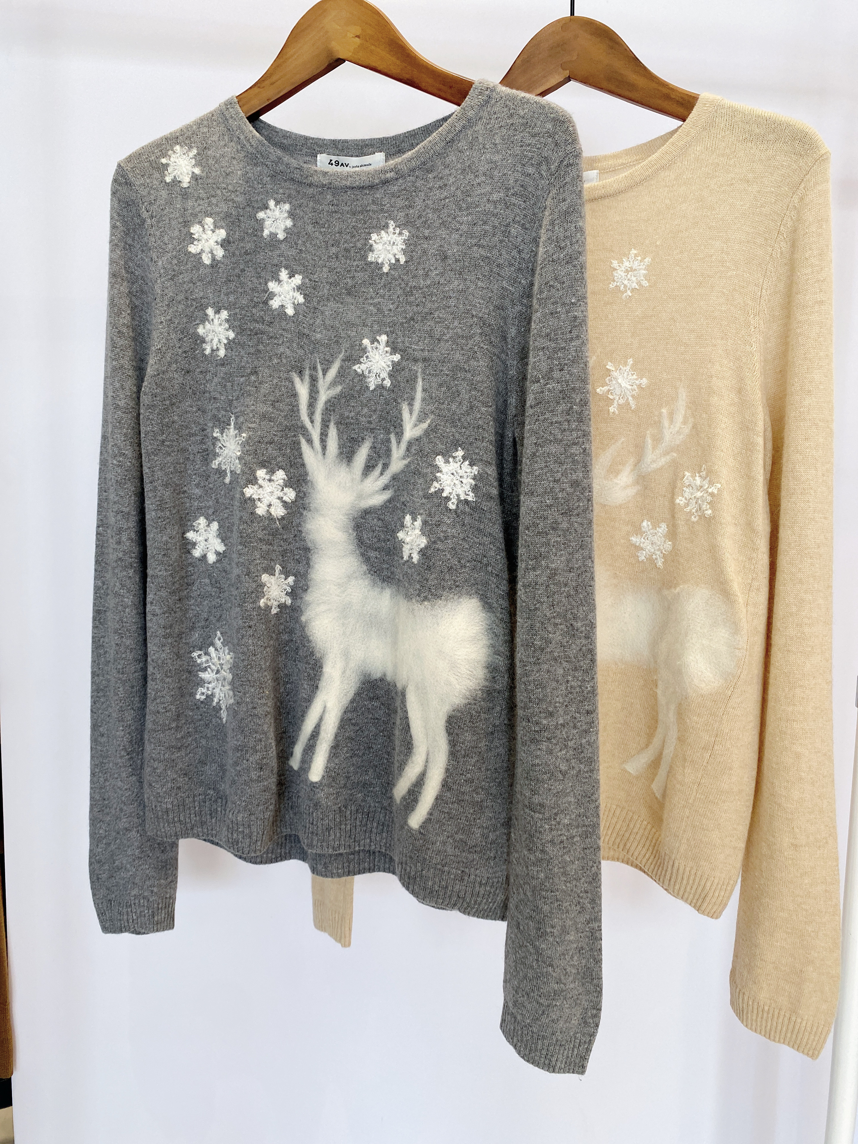 麋鹿雪花毛料上衣