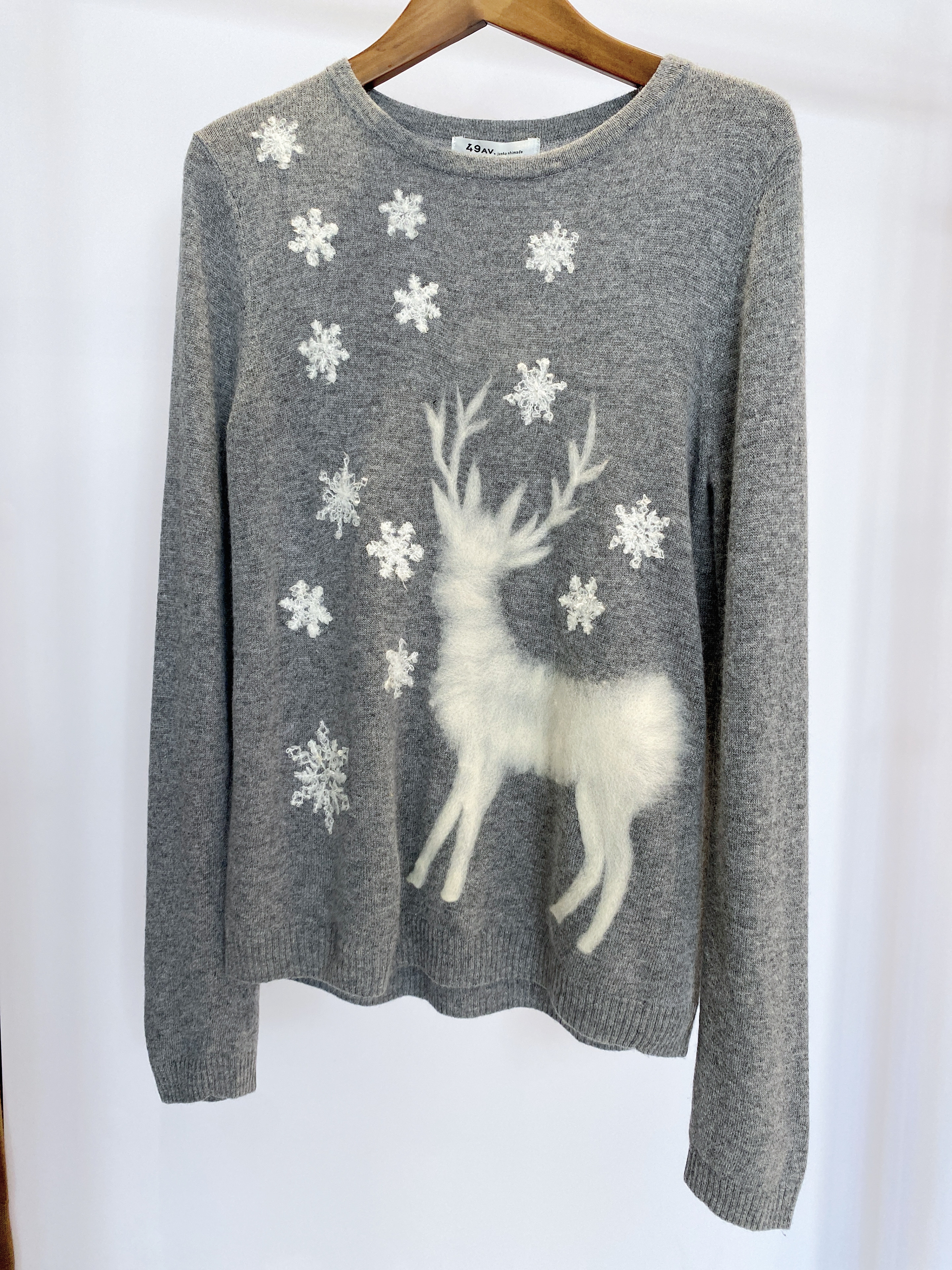 麋鹿雪花毛料上衣