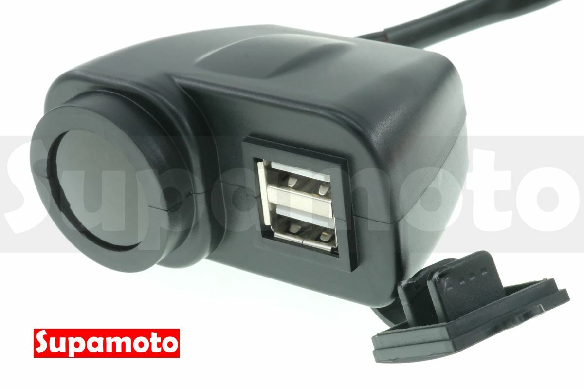 -Supamoto- 快充 3.6A 雙USB WUPP6 溫度 電壓 防水 獨立 開關 車充 通用 改裝 車把 橫桿