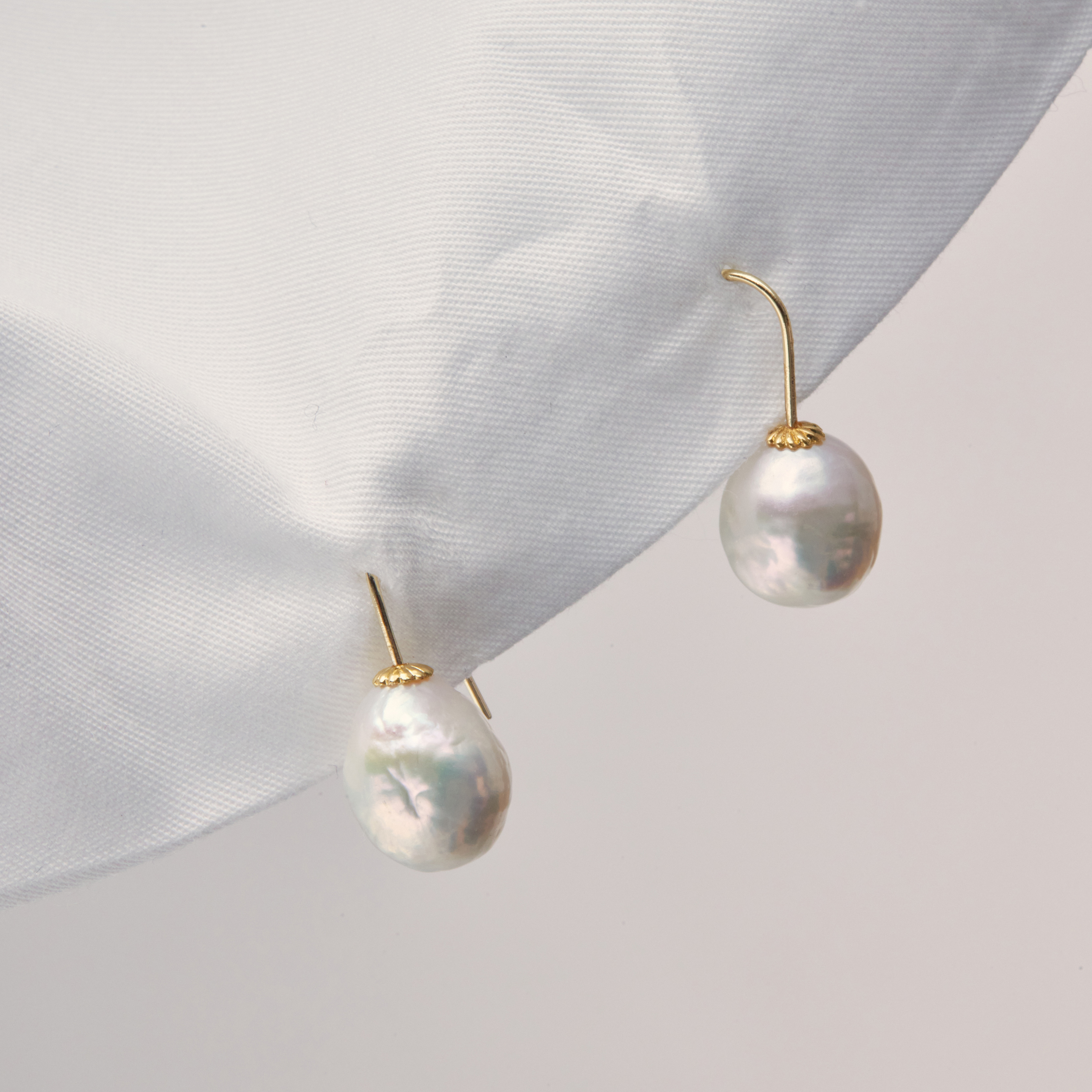 E1866  | 銅鍍14kgf淡水珍珠耳環