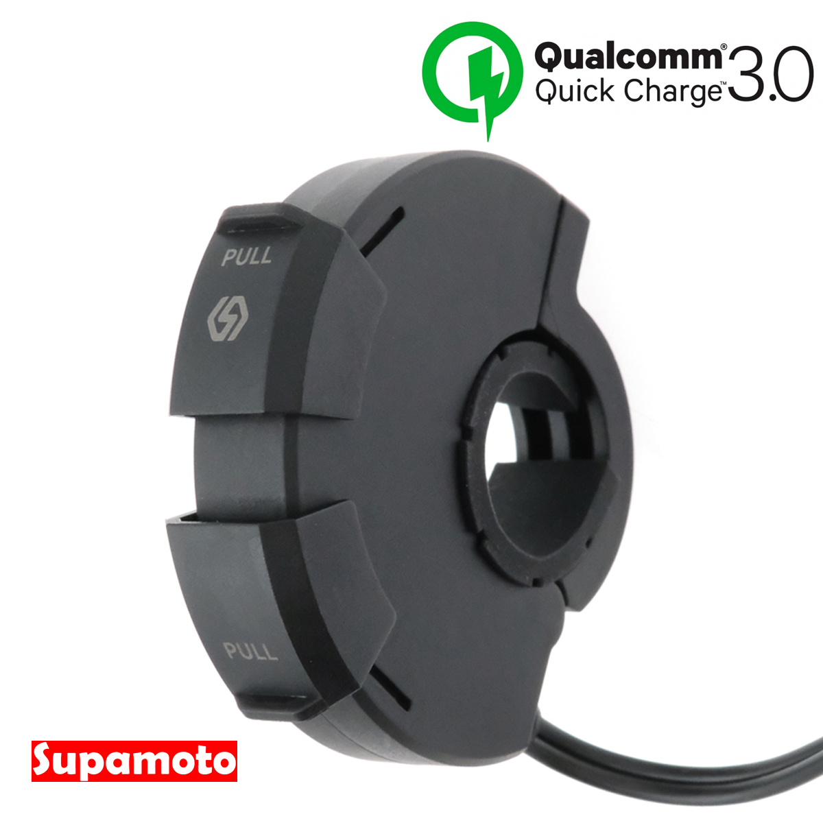 -Supamoto- PD+QC3.0快充—USB.9 (雙車充/TYPE-C/IP65/防水/SAE/通用/薄型)