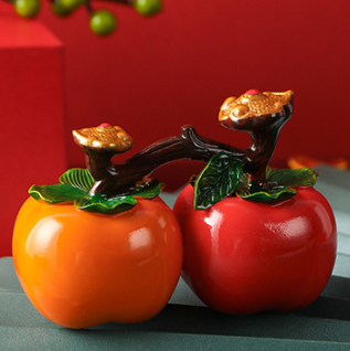 柿柿如意 好柿花生擺飾