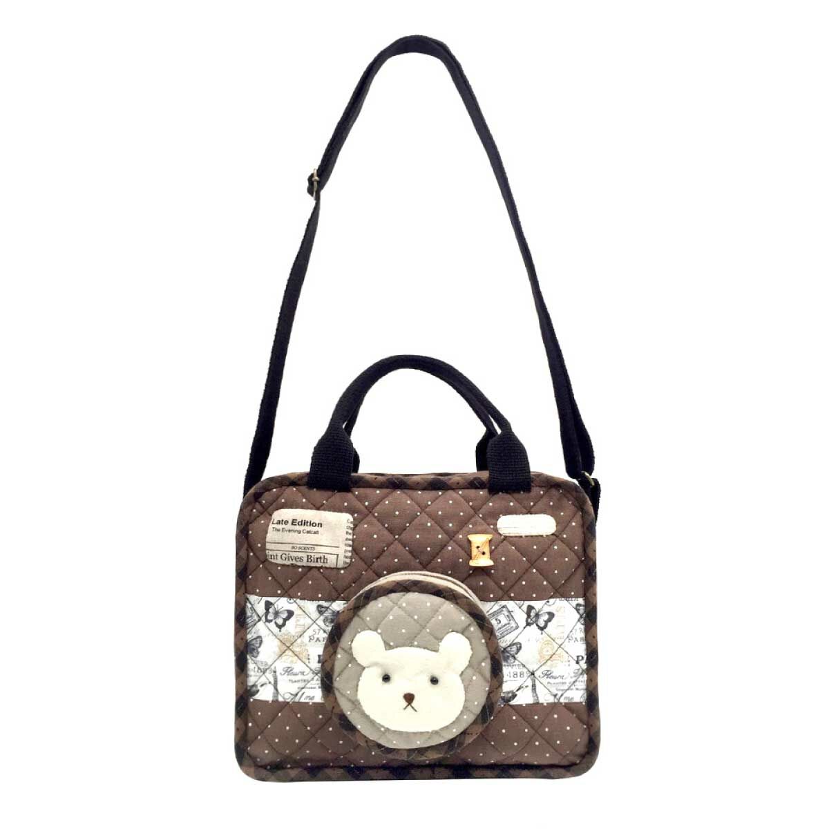 販售原尺寸【紙型+說明書】(復古相機造型小熊包)