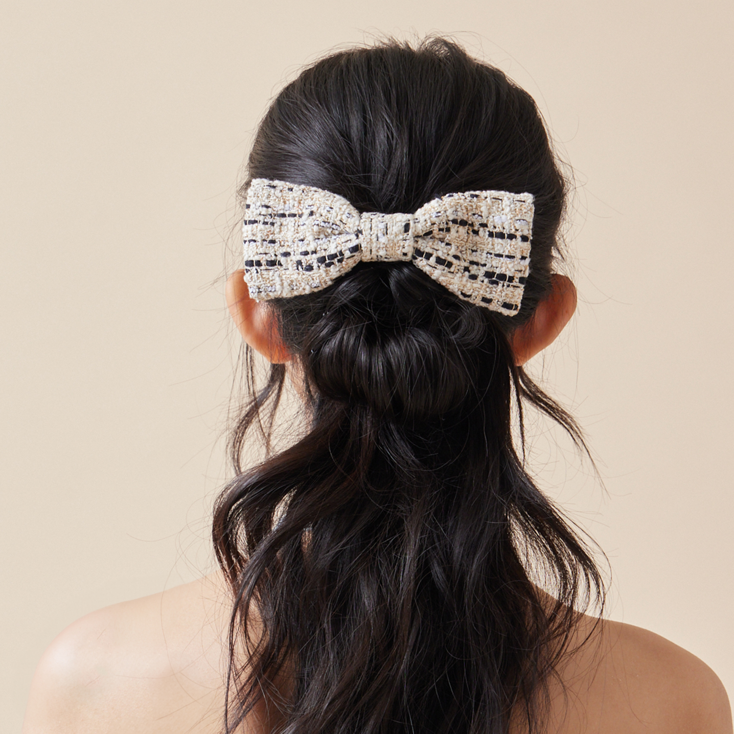 Hair Bow - Natural
