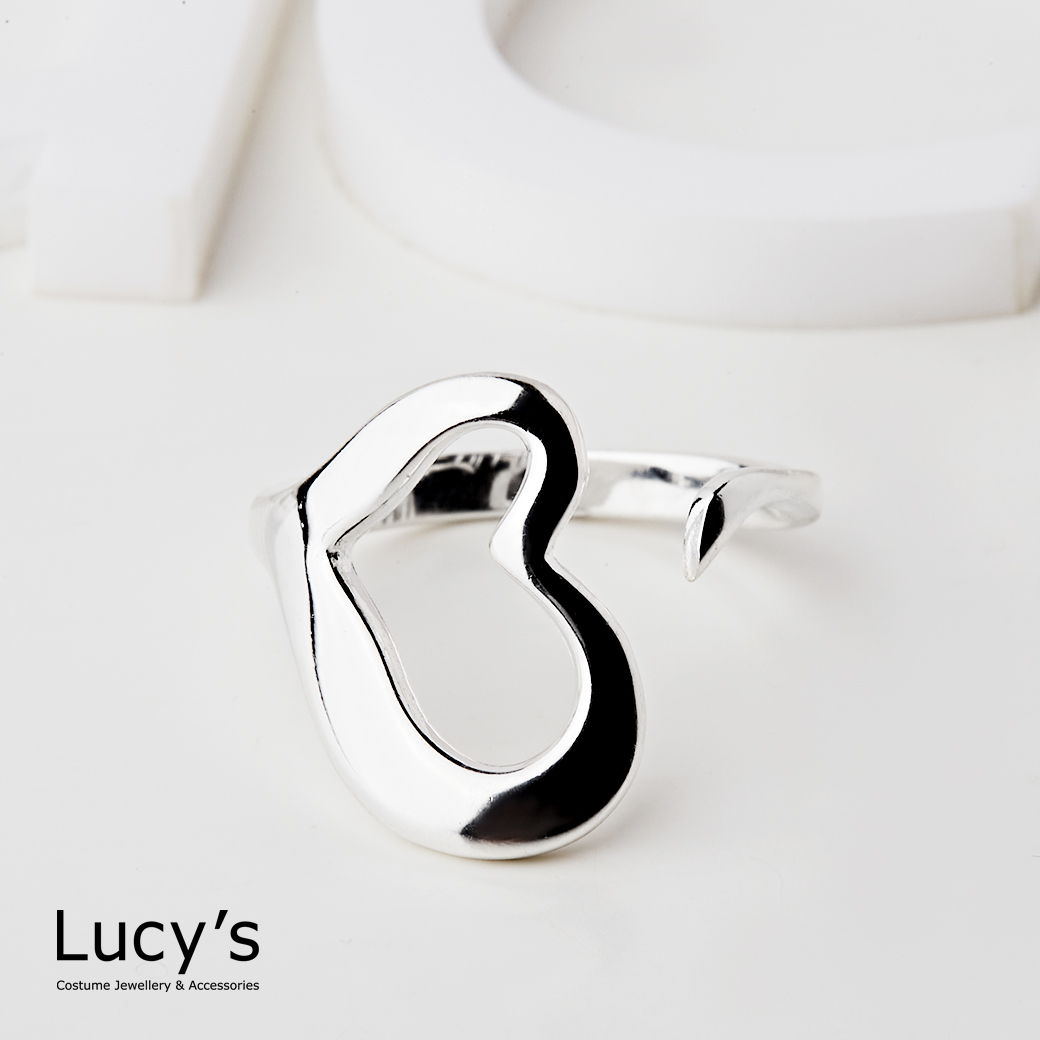 925純銀 簡單愛 開口戒 (121721)