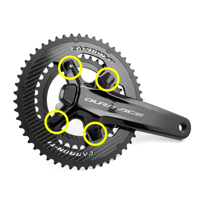 Carbon-TI X-Cover Chainring Fixing Bolts for DA9200