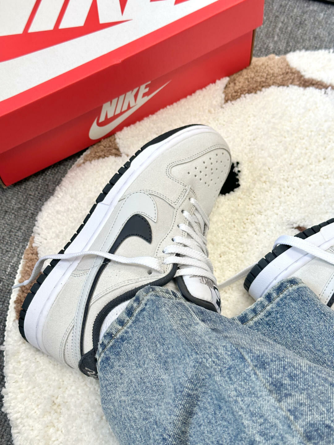 NIKE DUNK LOW 85 芝麻灰黑 米灰 雙勾 解構 女鞋 HV1800-101 / 現+調