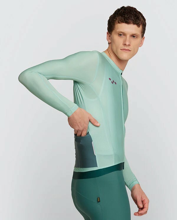 Pedla 男款薄長袖車衣 BOLD Essential Air LS Jersey  Patina /綠