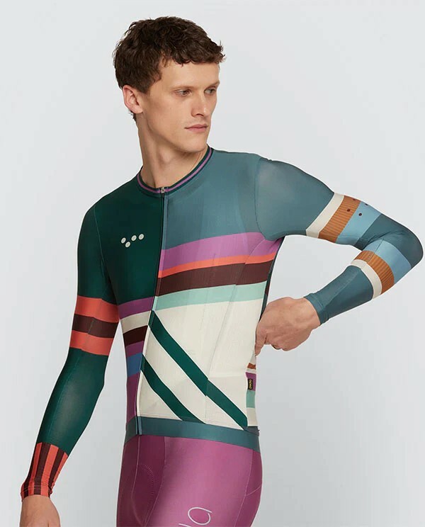 Pedla 男款車衣Heritage LS Classic Jersey Multi Stripe長袖 /復古條紋