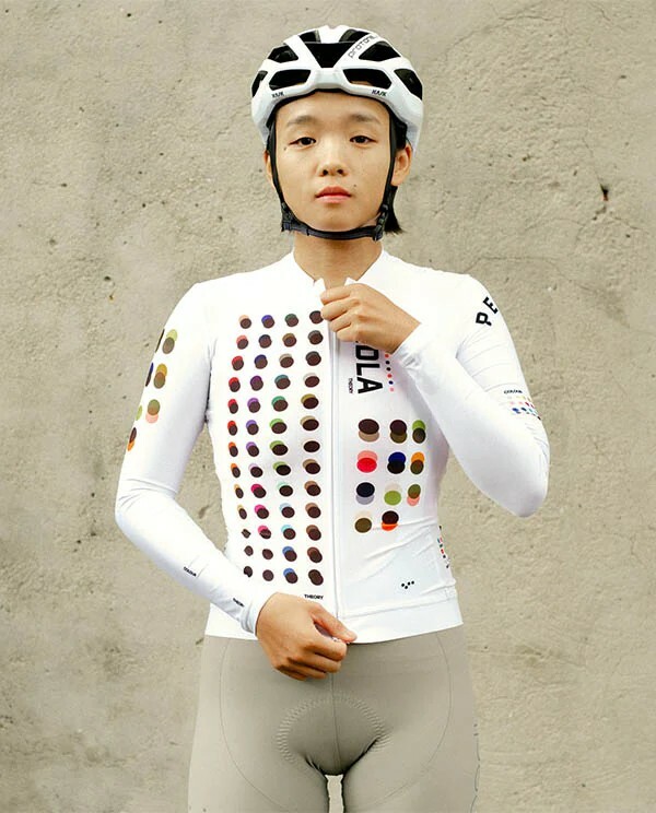 Pedla 女款薄長袖車衣 Colour Theory Classic LS Jersey White /白