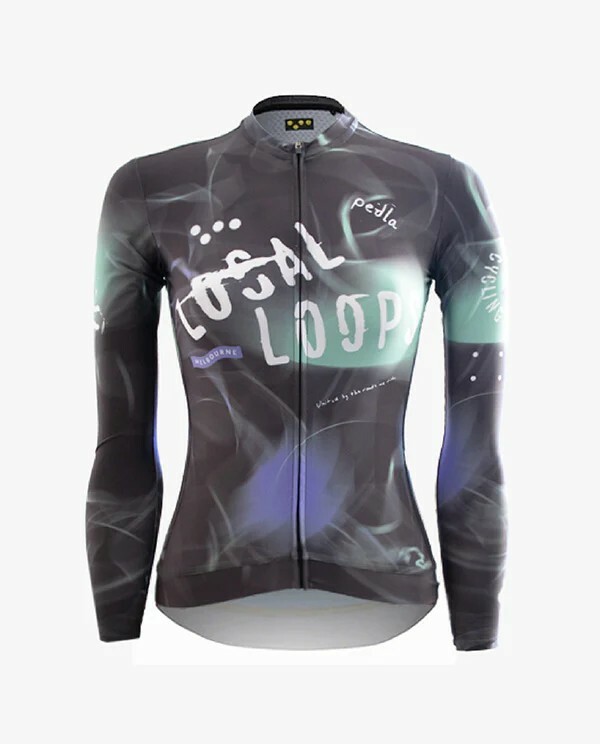 Pedla 女款薄長袖車衣Local Loops Classic Jersey Club Grey /深灰