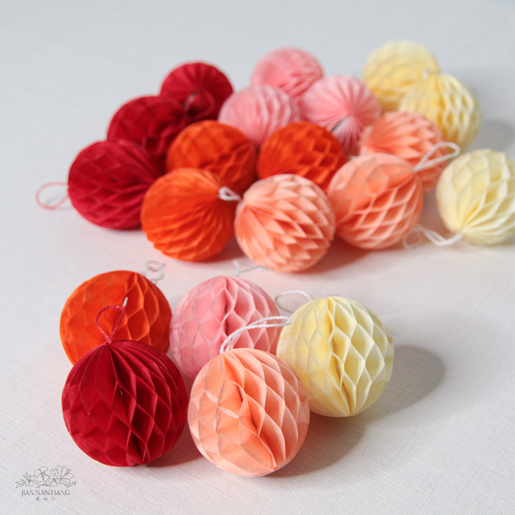 裝飾 燈籠球掛飾 4入 5色