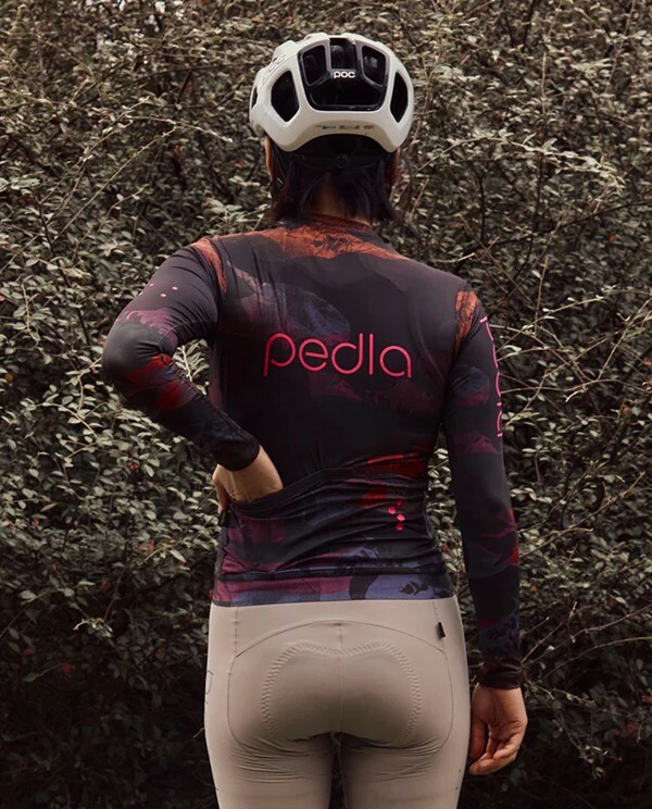 Pedla 女款薄長袖車衣NatureCAMO LS Training Jersey Acid /墨黑