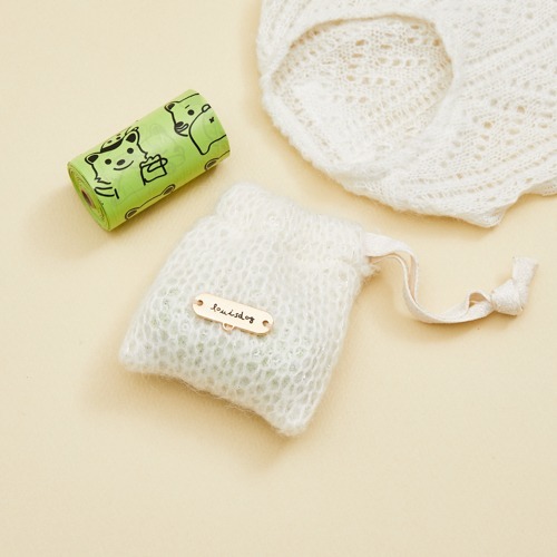 Louisdog 義大利針織雪白便便袋