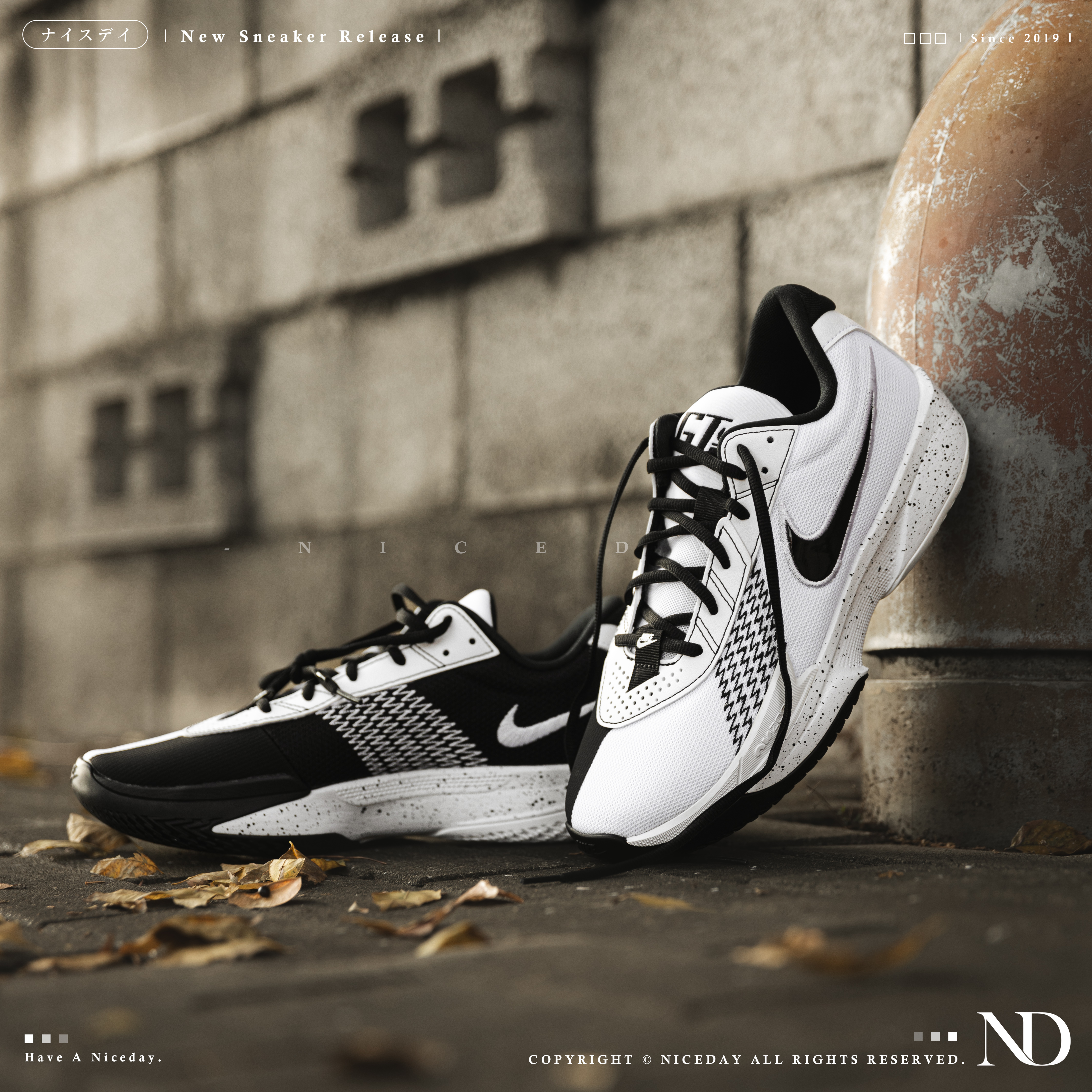 NICEDAY 現貨 Nike Air Zoom GT Cut Academy 白黑 潑墨 籃球鞋 實戰