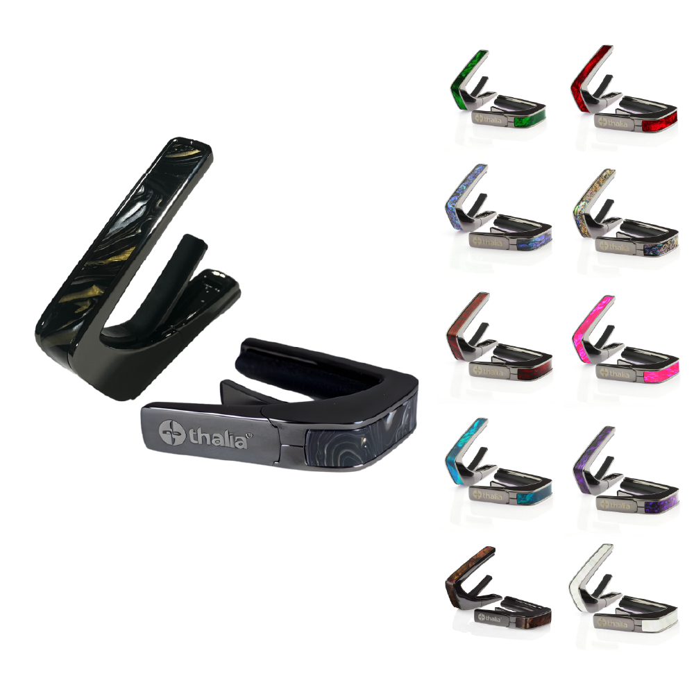 Thalia Thalia / Exotic Shell 系列 Capo 移調夾 (黑銀/銀色鍍鉻/24K金) — 三峽效果器｜YA! 玩音樂