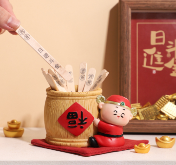 財神爺趣味上上籤搖籤筒