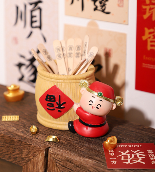 財神爺趣味上上籤搖籤筒