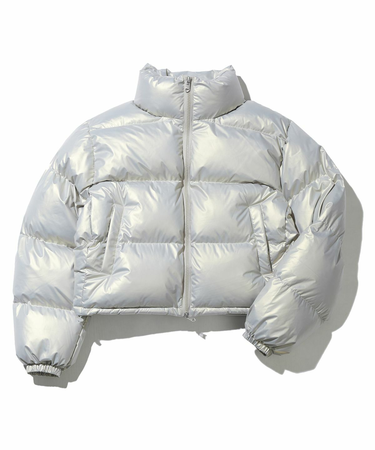 BITTER CELLS Glossy Crop Puffer Jacket