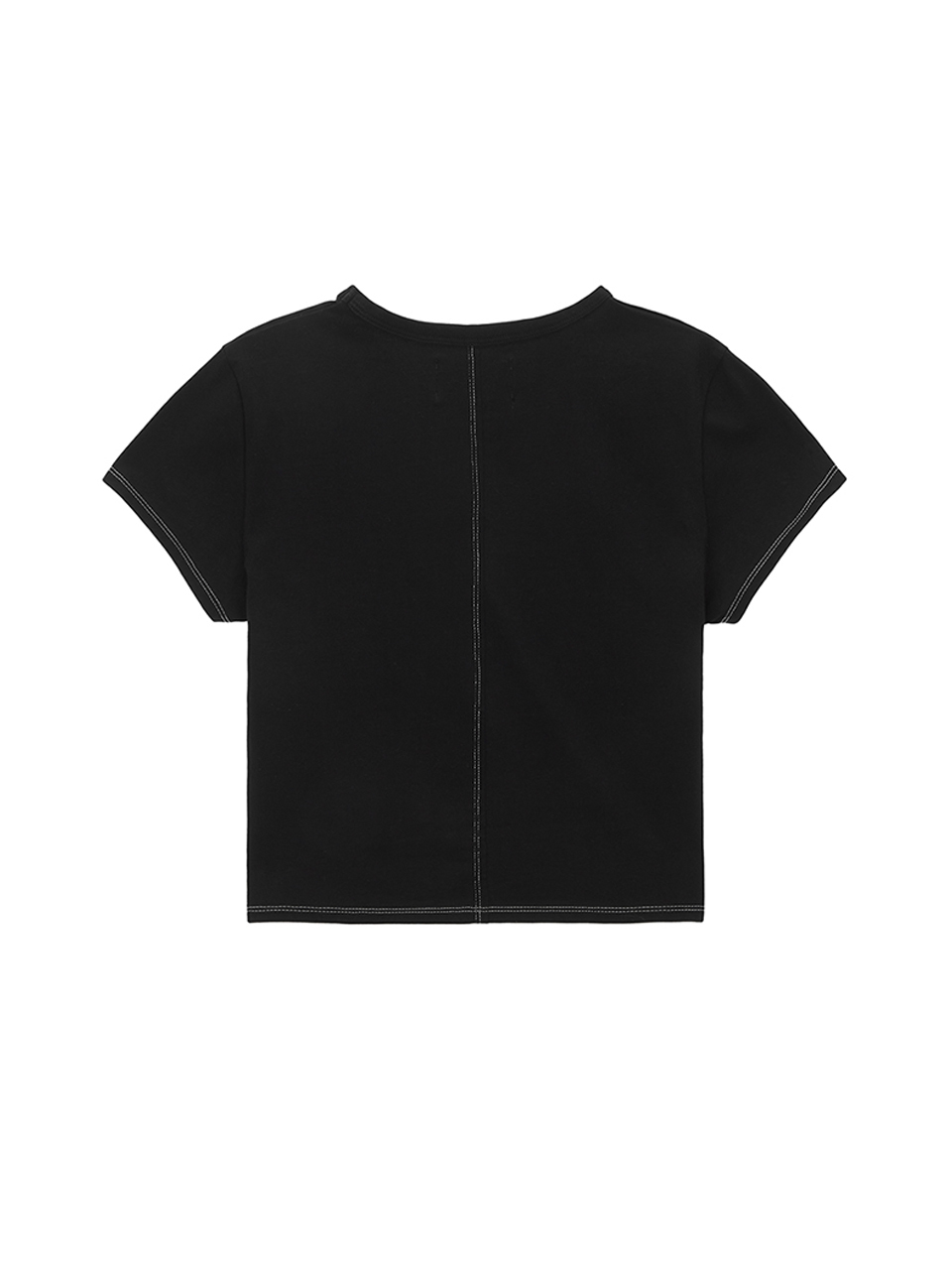 MATIN陰影LOGO短版上衣 黑色