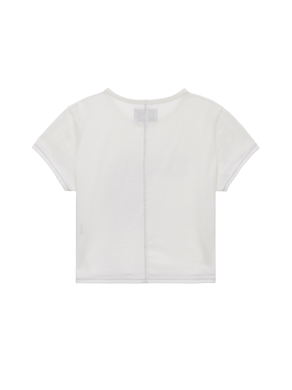 MATIN陰影LOGO短版上衣 白色