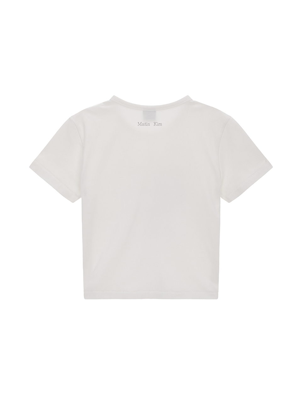 閃粉縫線字母上衣 白色