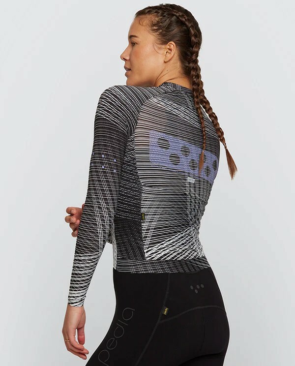 Pedla 女款薄長袖車衣Pro Pursuit LS 2.0 Jersey Interweave Mono /灰白