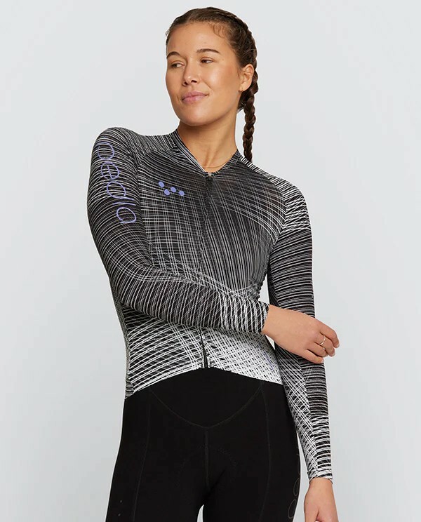 Pedla 女款薄長袖車衣Pro Pursuit LS 2.0 Jersey Interweave Mono /灰白