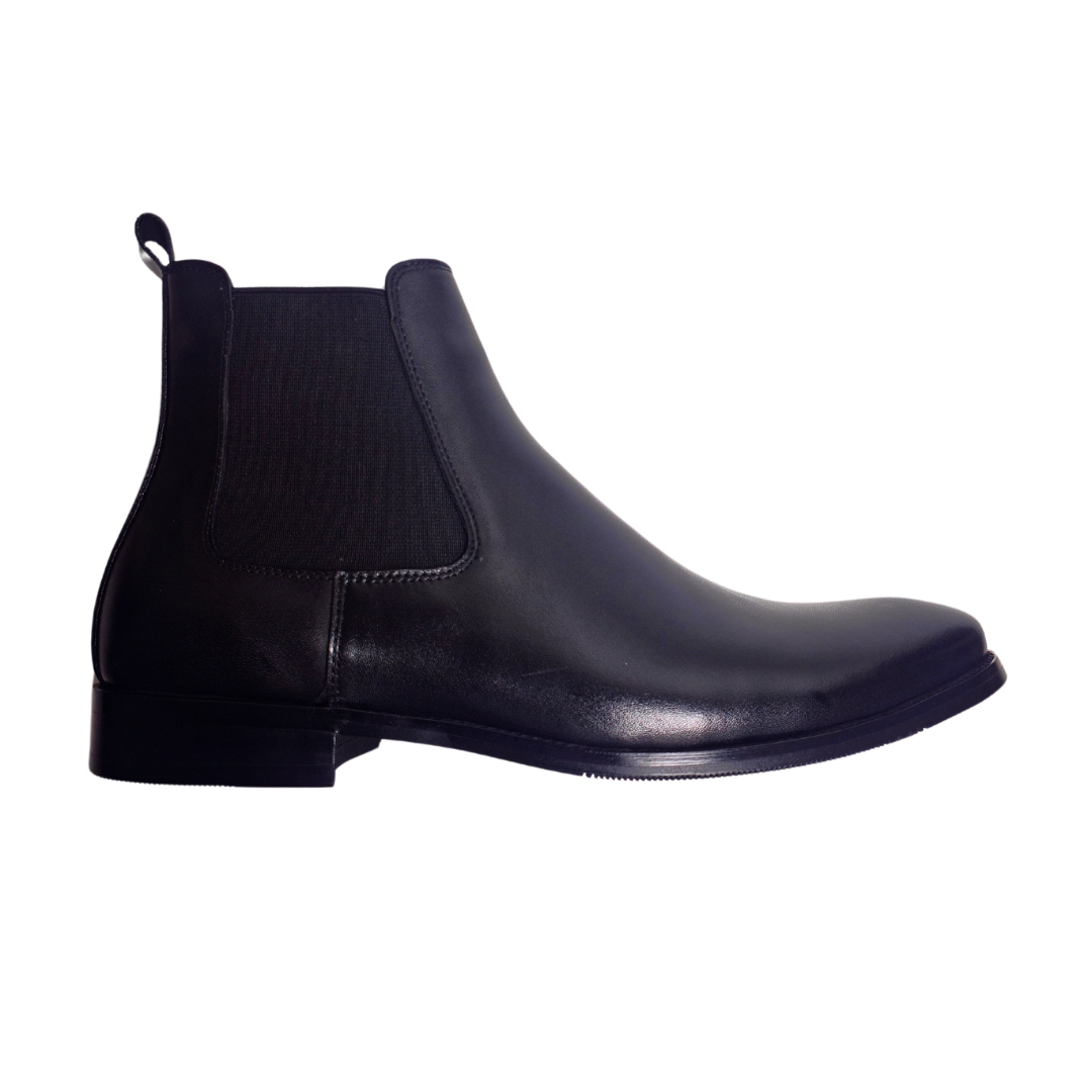 Revic 男裝皮鞋 | CH-10 | 黑色光面皮靴