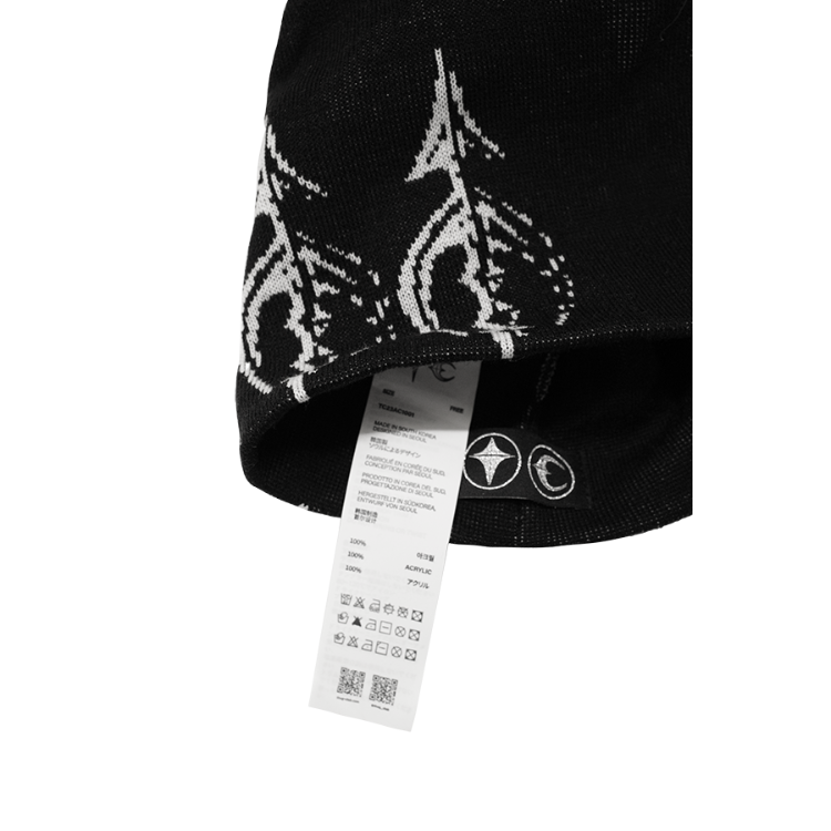 帽子 Thug Club Iron Spear 3pin Beanie Black Iron spear pin beanie - 주)떠그클럽
