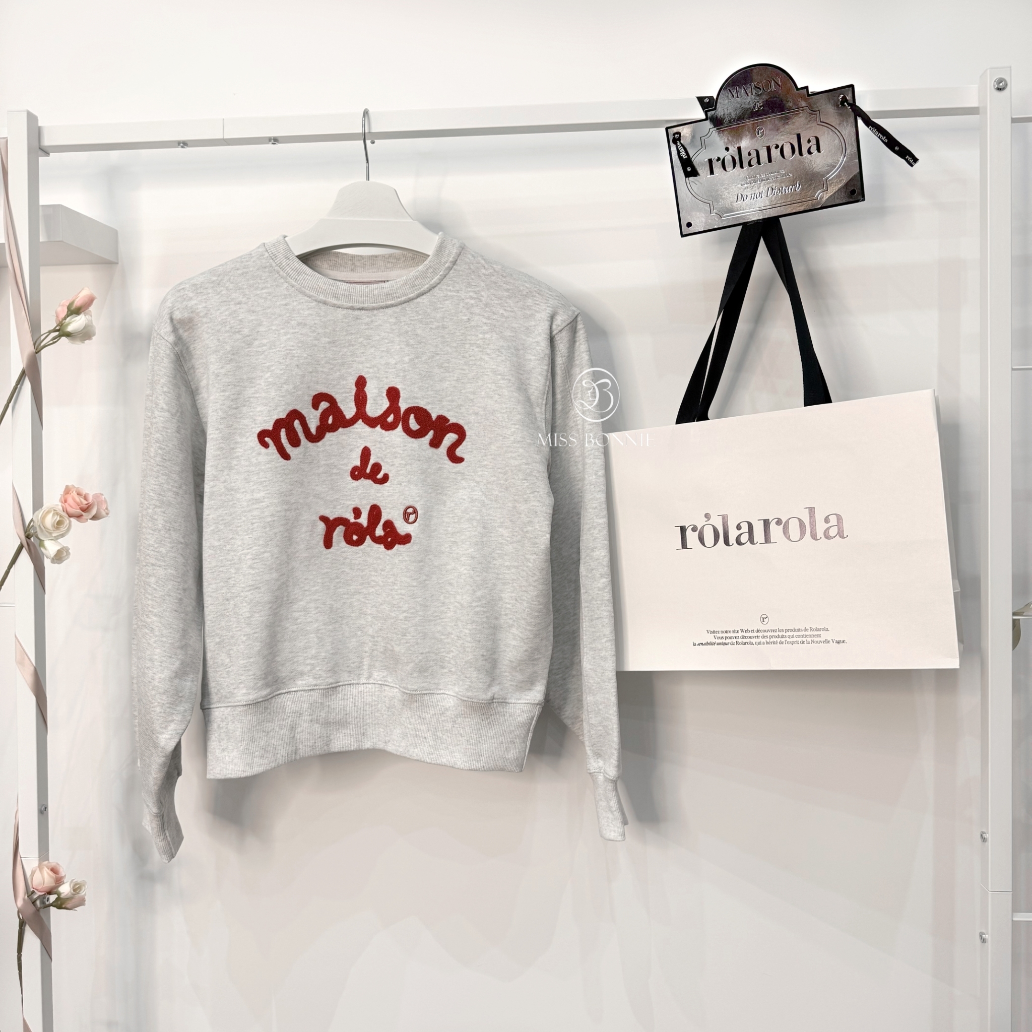 ROLAROLA經典英文短版長袖衛衣