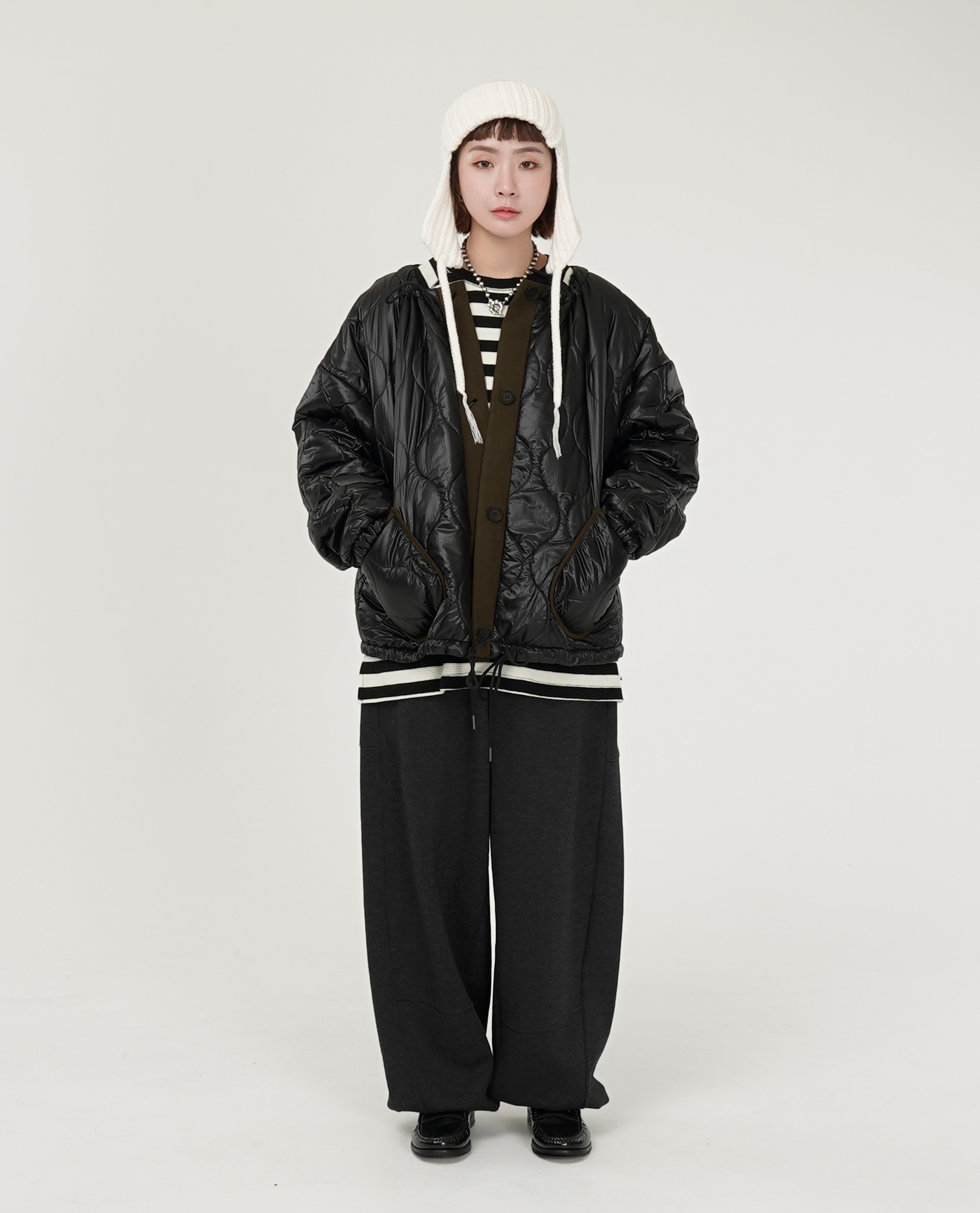 繭型車線下可縮棉褲