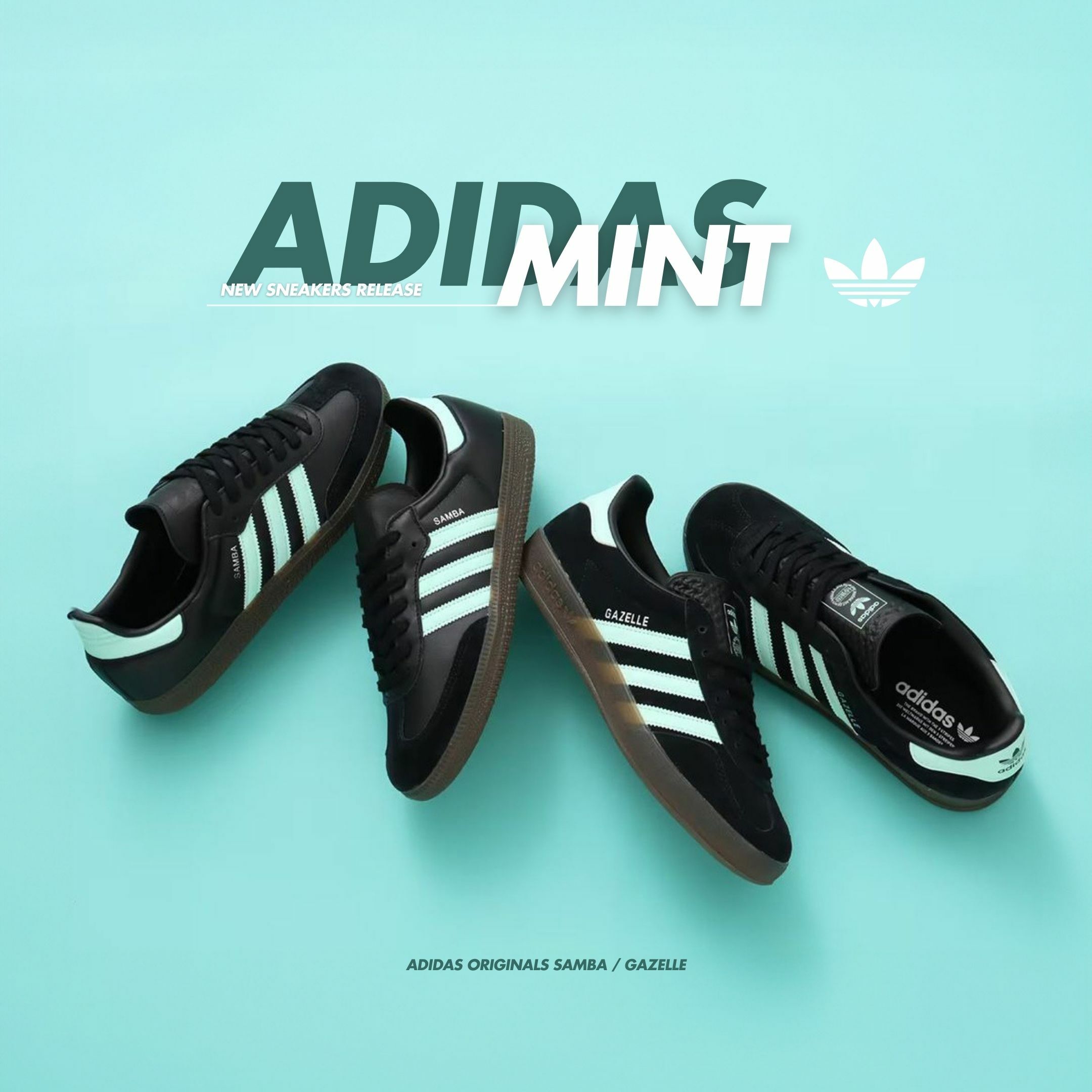 NICEDAY 代購 Adidas Samba OG Mint 薄荷綠 Tiffany 蒂芬尼綠 湖水綠 黑綠 JR7109