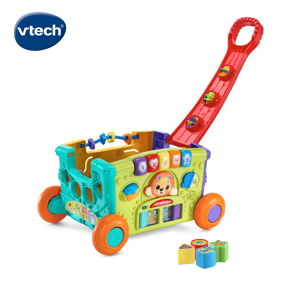 《 英國 Vtech 》  2合1探索學習手拉車