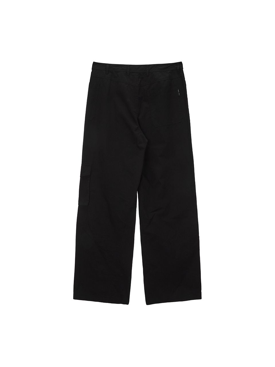 不對稱設計斜布褲男款 黑色