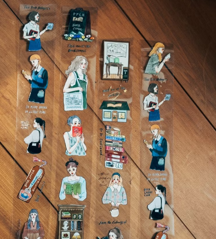 書店裡的人 Life in a bookstore PET膠帶｜甜蜜生活La dolce vita 臺灣