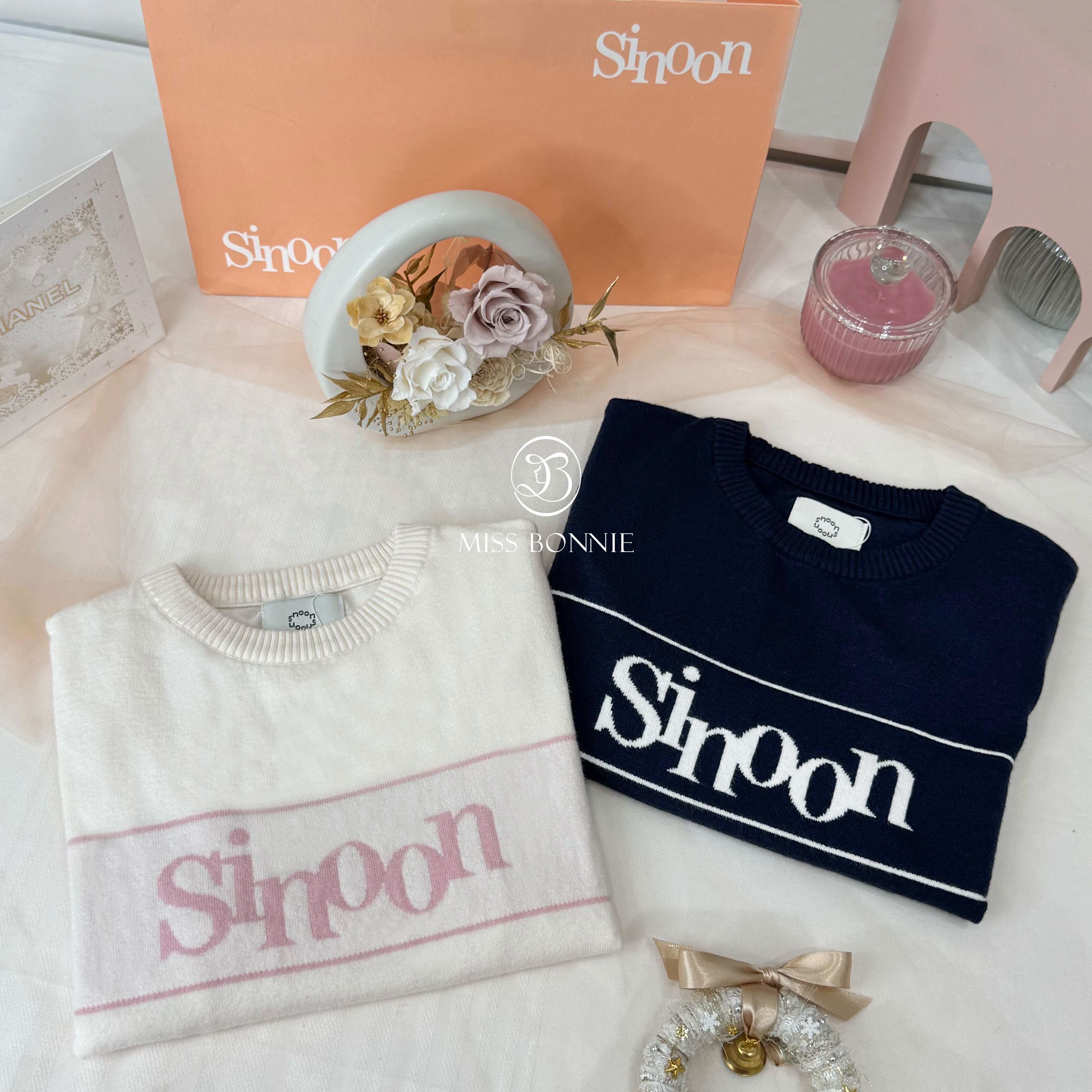 SINOON Logo短袖針織毛衣(共2色)