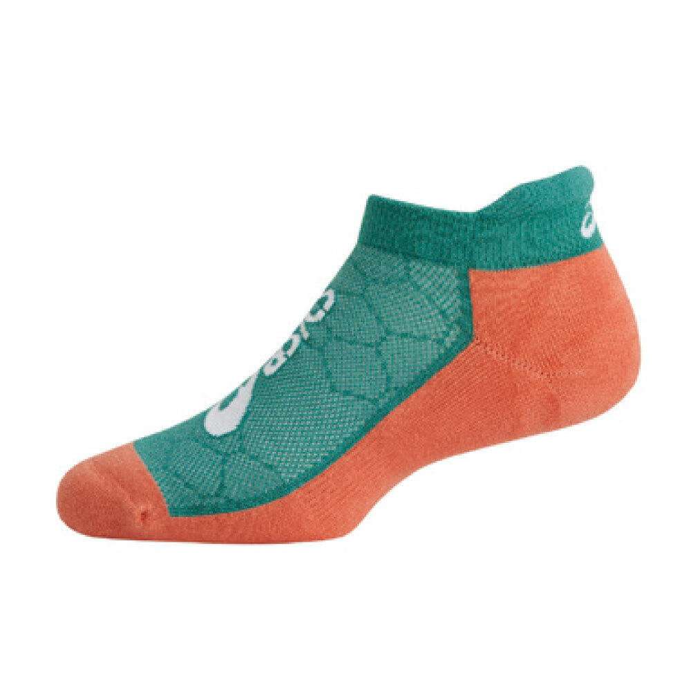 ASICS CUSHION 跑襪 綠橘色 3013B038-301