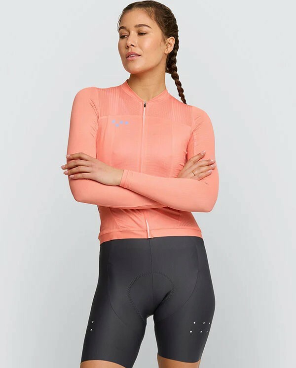 Pedla 女款薄長袖車衣 BOLD Element Air LS Jersey Nectarine/粉橘