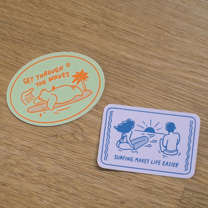 SP｜黑白小姐 Miss B&W｜絕版｜防水大貼紙組｜Get through the Waves