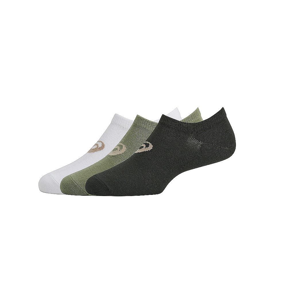 ASICS 三入組腳踝襪 白/淺綠/深綠 3033C028-300