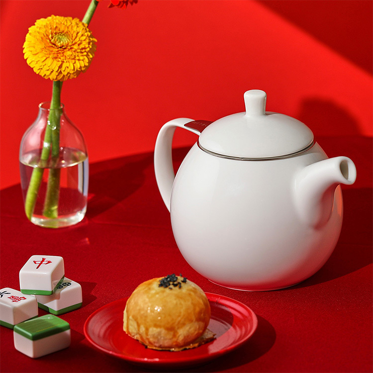 FORLIFE圓潤茶壺-白