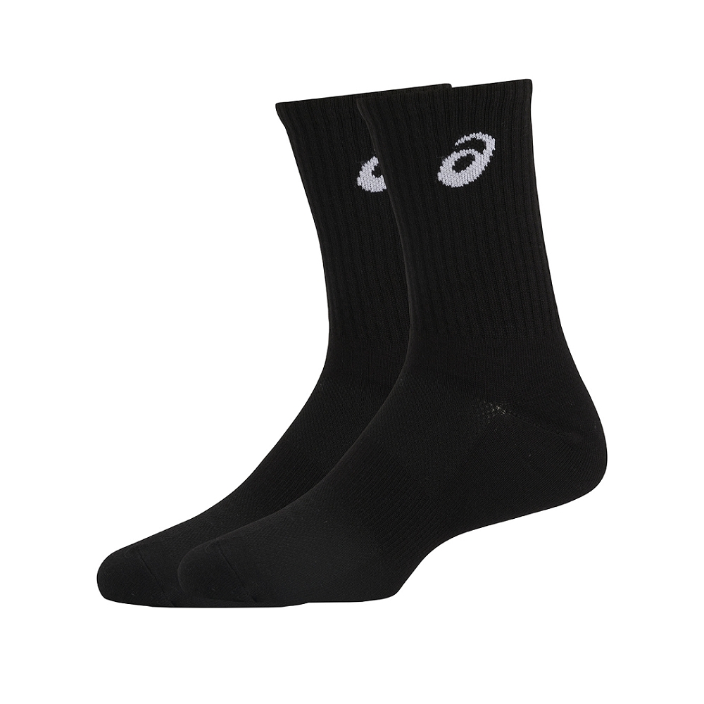 ASICS 兩入組中筒襪 黑色 3033C029-001