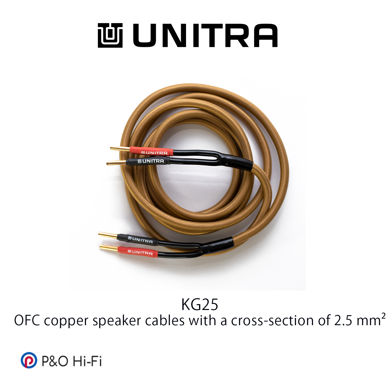 Unitra KG25 無氧銅（OFC）喇叭線配 2.5mm² 直徑