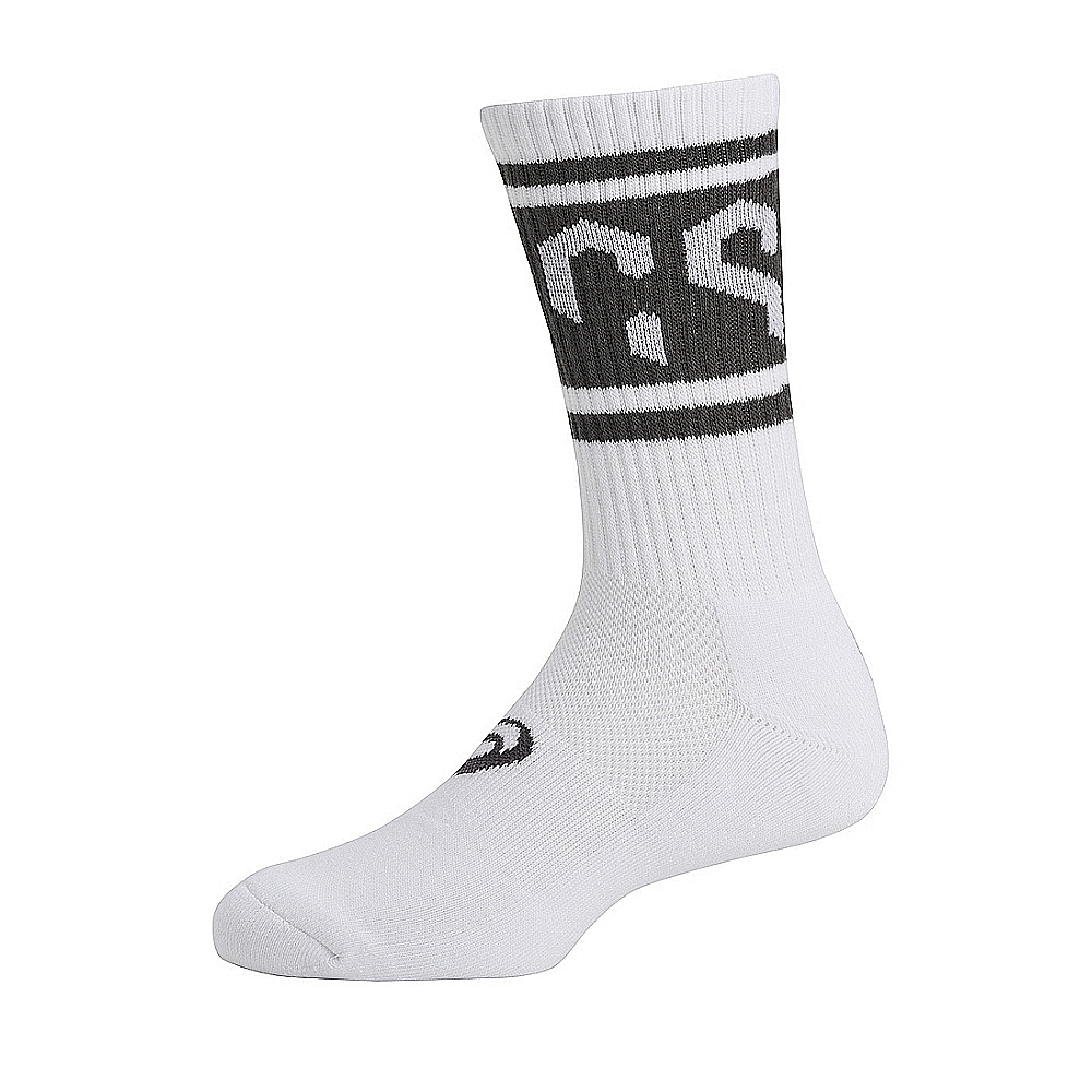 ASICS 中筒襪 白灰色 3033C033-100