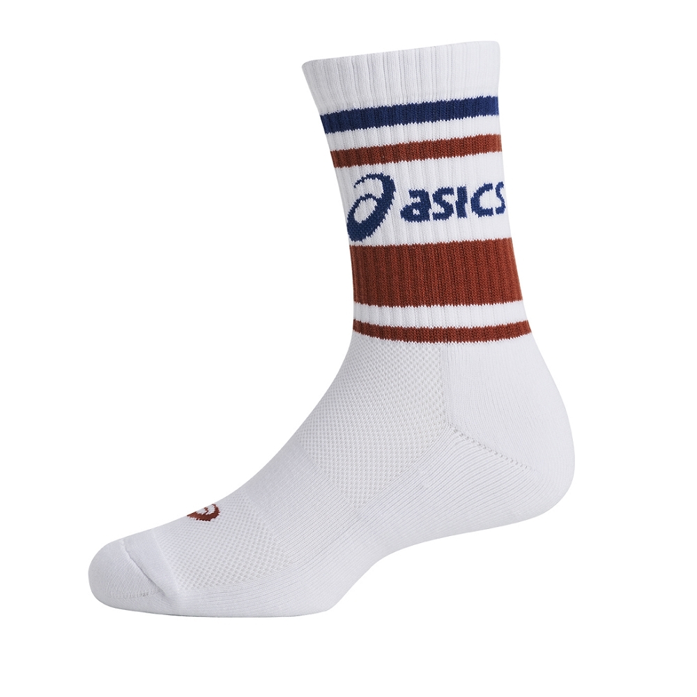 ASICS 中筒襪 白紅色 3033C034-100