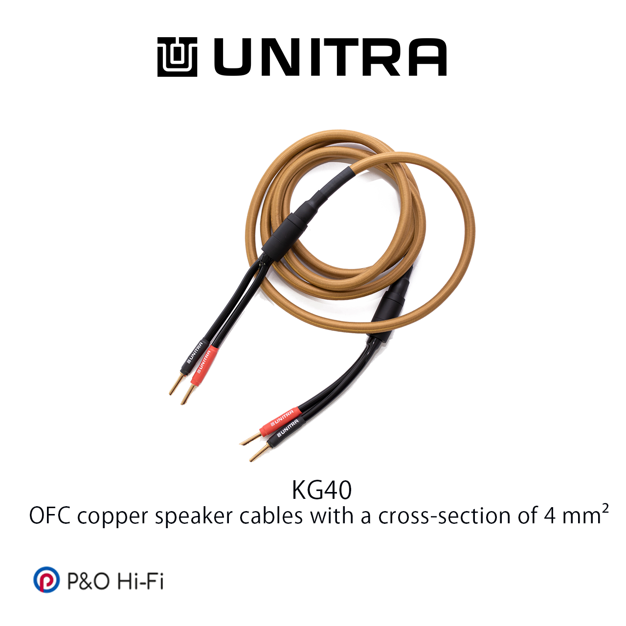 Unitra KG40 無氧銅（OFC）喇叭線配 4mm² 直徑